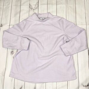 Women's Light Purple Fleece TurtleNeck Sweatshirt - Women's Size Large